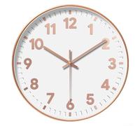 CNANRNANC Horloge murale noire de 30 cm | Horloge murale silencieuse sans tic-tac avec piles Mouvement silencieux Décoration d'intérieur ou de bureau (Blanc)