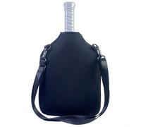 CNANRNANC Housse de pagaie de pickleball de 24,9 x 30,5 cm en néoprène avec sangle, compatible avec les pagaies Franklin et Selkirk, noir, blanc, rose, orange (noir)