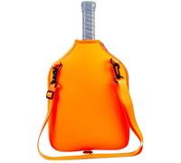 CNANRNANC Housse de pagaie de pickleball de 24 x 30 cm en néoprène avec sangle, compatible avec les pagaies Franklin et Selkirk, noir, blanc, rose, orange (orange)