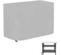 CNANRNANC Housse de table de barbecue d'extérieur pour Royal pour GOURMET PC3404S, housse imperméable à l'eau et à la poussière en tissu Oxford 420D avec cordon de serrage et boucles (gris)