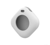 CNANRNANC Housse Protection pour airtag en ABS pour robuste Blanche Housse(White + rope ring)