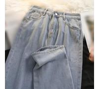 CNANRNANC Jean Homme Taille Moyenne Polyester Décontracté Jean Homme Taille(Apricot XL)