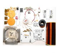 CNANRNANC Kit de haut-parleur plasma à bobine DIY pour Tesla avec transmission sans fil et lecture de musique, comprend une alimentation 24 V et un câble audio, pour l'expérience scientifique et