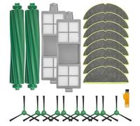 CNANRNANC Kit de pièces de rechange pour Roomba 205 - Brosse principale, brosses latérales, filtres HEPA, tampons de nettoyage compatible avec DustCompactor (B)