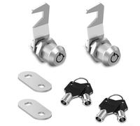 CNANRNANC Kit de serrures à came pour armoire de sécurité avec clés, serrure à came tubulaire de 1,5 cm et serrure à came à crochet, clés identiques, en alliage de zinc pour boîtes à outils et