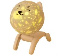 CNANRNANC Lampe de projection de chien robotique avec rotation à 360 ° et boîte à sons intégrée pour éclairage de chambre d'enfant ou environnement de sommeil relaxant (blanc)