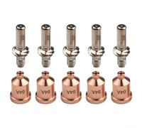 CNANRNANC LC105 Lot de 10 lampes de poche pour coupe-plasma, accessoires de découpeur plasma, embouts en céramique, buses coupe-plasma, pièces de rechange, électrode KP2845-1, buse KP2845-8 pour