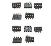 CNANRNANC Lot de 10 commutateurs DIP à 4 positions Dm-04-V-T/R, pas de 2,54 mm pour e piano Smd, interrupteur à glissière pour circuit PCB, contrôle de codage dans l'électronique