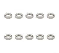 CNANRNANC Lot de 10 écrous de valve en alliage de cuivre pour bague compatible avec valves Presta et valves Argenté 12 x 4 mm Idéal pour l'entretien et la réparation de vélo (C)