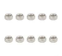 CNANRNANC Lot de 10 écrous de valve en alliage de cuivre pour bague compatible avec valves Presta et valves Argenté 12 x 4 mm Idéal pour l'entretien et la réparation de vélo (B)