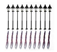 CNANRNANC Lot de 10 lampes LED pour parking - 45 mm - Échelle 1:160 - Modèle ferroviaire bonsaï - Décoration