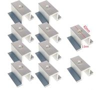 CNANRNANC Lot de 10 pinces solaires centrales de 3,5 mm pour une hauteur de cadre de 25 à 50 mm, matériel de montage en alliage d'aluminium pour fixation sécurisée du panneau sur rail (40 mm)
