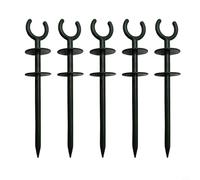 CNANRNANC Lot de 10 piquets de guidage de tuyau d'arrosage verts en plastique pour arroser le jardin, endommager les plantes et organiser les chemins (5 pièces)