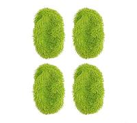 CNANRNANC Lot de 10 serpillères lavables en microfibre pour balayeuse Swiffer, recharges réutilisables sèches et humides avec chenille pour l'entretien du sol à domicile, option bleue (4 pièces, vert)