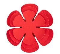 CNANRNANC Lot de 12 protections de poêle, protection en feutre pour poêles, casseroles et bols, rouge