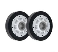 CNANRNANC Lot de 2 roues de support de tambour de rechange pour sèche-linge 37001042 Wp37001042 et autres modèles, noir et blanc, compatible avec les principaux séchoirs à linge pour la maison