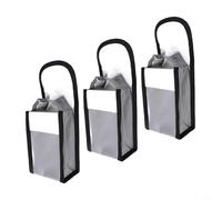 CNANRNANC Lot de 3 sacs ignifuges anti-explosion pour batterie 140 x 90 x 55 mm avec matériau ignifuge en fibre de verre pour un chargement et un transport sûrs des batteries au lithium