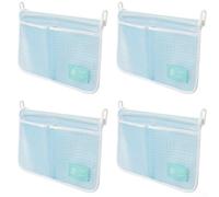 CNANRNANC Lot de 4 organiseurs de porte de réfrigérateur à suspendre en maille pour une utilisation efficace de l'espace, avec boucles réglables et matériau respirant pour ranger de petits articles