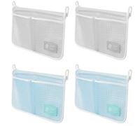 CNANRNANC Lot de 4 organiseurs de porte de réfrigérateur en maille à suspendre pour une utilisation efficace de l'espace, avec boucles réglables et matériau respirant pour ranger de petits articles