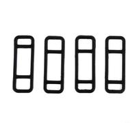 CNANRNANC Lot de 4 sangles élastiques en silicone pour éclairage de vélo et fixation d'accessoires, s'adaptent à la plupart des guidons de VTT, de route, de vélos électriques et pliants, noir (A)