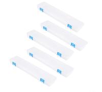 CNANRNANC Lot de 5 boîtes de rangement en plastique pour pinceaux de peinture - 33 cm de long - Translucide - Avec couvercle à charnière - Pour ranger des fournitures artistiques