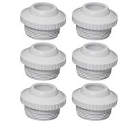 CNANRNANC Lot de 6 raccords d'admission d'eau libre directionnelle de 2,5 cm avec buse Bull'S Eye pour Hayward Sp1419E 1-1/2" piscine spa retour jet