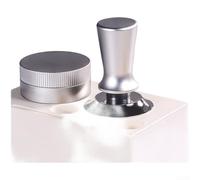 CNANRNANC Niveleur de café à réglage automatique de 53 mm, design auto-gravité pour outil de distribution d'expresso, compatible avec 51, 54, 58 mm (argent 58 mm + fil)