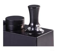 CNANRNANC Niveleur de café à réglage automatique de 53 mm, design auto-gravité pour outil de distribution d'expresso, compatible avec 51, 54, 58 mm (noir 58 mm + filetage)