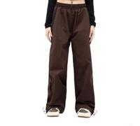CNANRNANC Pantalon Large pour Femme Taille Élastique Brodé Pantalon Large | Taille élastique haute, coupe large, broderies fines, tissu doux, idéal quotidien