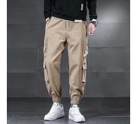 CNANRNANC Pantalon Loisir Homme Polyester Taille Unique Élastique(Khaki XL)