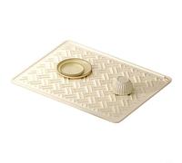 CNANRNANC Plateau de rangement d'évier en silicone avec texture surélevée pour un drainage rapide, tapis de cuisine antidérapant résistant à la chaleur pour protection du comptoir et séchage de la