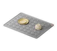 CNANRNANC Plateau de rangement d'évier en silicone avec texture surélevée pour un drainage rapide, tapis de cuisine antidérapant résistant à la chaleur pour protection du comptoir et séchage de la