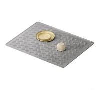 CNANRNANC Plateau de rangement d'évier en silicone avec texture surélevée pour un drainage rapide, tapis de cuisine antidérapant résistant à la chaleur pour protection du comptoir et séchage de la