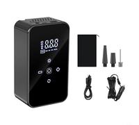 CNANRNANC Pompe à air numérique sans fil avec options d'alimentation USB-C et DC, conçue pour gonfler les pneus de voiture, motos, vélos et ballons de sport, arrêt automatique