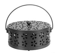 CNANRNANC Porte-encens portable et élégant pour citronnelle dans un design unique en métal (noir)