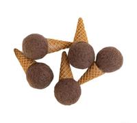 CNANRNANC pour décor Noël Feutre Crème Glacée 3,5cm DIY pour déco pour(brown)