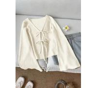 CNANRNANC Pull Cardigan pour Femme en Polyester Souple - Vêtement d'Extérieur Décontracté Col Rond pour Vacances Quotidien Clubbing Coupe Ajustée