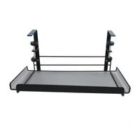 CNANRNANC Range Câbles pour sous Bureau Acier Perçage 36cm Range Câbles(Black-L)