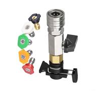 CNANRNANC Robinet à boisseau sphérique 4500 psi avec connexion rapide pour nettoyeur haute pression Karcher, kit adaptateur de tuyau M22 14 mm avec buses de pulvérisation pour le nettoyage (14 valves