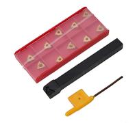 CNANRNANC SER1010H11 Ensemble de porte-outils de filetage 10 mm avec inserts de tournage de filetage 11ER AG60 pour système d'usinage CNC