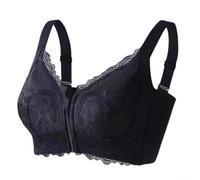 CNANRNANC Soutien-gorge Push-up à Fermeture Éclair pour avant Soutien-gorge(Black 36/80BCD)