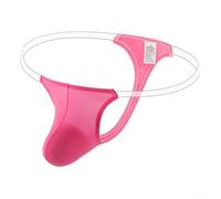 CNANRNANC String Homme en Soie de Glace Taille Basse Respirant(Pink M)