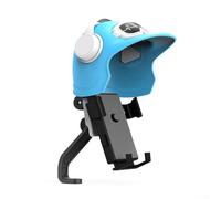 CNANRNANC Support de smartphone pour moto avec protection contre le soleil et la pluie, installation réglable pour le positionnement avant (base de miroir (support de rétroviseur (bleu))