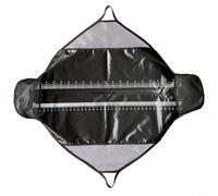 CNANRNANC Tapis de pêche pour décrocher les poissons, sangle de pesée, construction en PVC durable avec maille d'évacuation de l'eau, pliable, portable, noir, 1 mètre de long