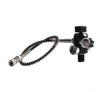 CNANRNANC Valve de remplissage de cylindre de plongée avec tuyau à ressort de 61 cm et double jauge de tube Bourdon de 6000 PSI 18 mm Filetage 1,5 pour la maison et le magasin