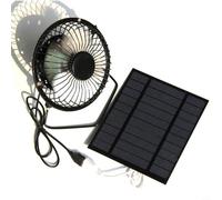 CNANRNANC Ventilateur solaire portable USB avec panneau solaire 5 W 5 V Ventilateur d'extraction solaire pour abri de jardin, serres
