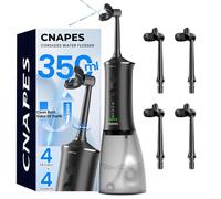 CNAPES Hydropulseur sans fil en forme de U pour les dents - 4 buses pour un nettoyage en profondeur à 360 ° en 1 passage, grand réservoir de 350 ml, 16 modes de pression, batterie de 30 jours, fil