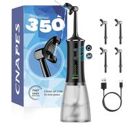 CNAPES Hydropulseur sans fil pour les dents, buse en forme de U nettoie en profondeur l'intérieur et l'extérieur, 4 modes, grand réservoir de 350 ml, étanche IPX7, irrigateur buccal portable