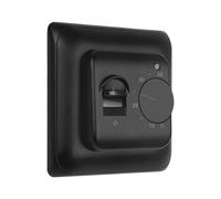 CNBINGO Thermostat mécanique pour chauffage au sol encastré avec sonde Noir | Thermostat électrique de chauffage 16 A 230 V