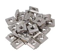 CNBTR Argent Europ¨¦en Standard 30 S¨¦rie Aluminium Slot En Acier Au Carbone Demi-Rond Rouleau En Coulissante T ¨¦crou Slot avec Filetage M8 Paquet de 30